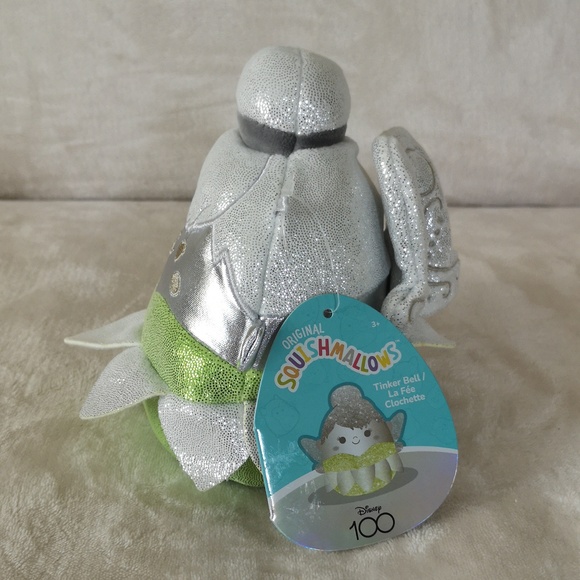 Squishmallow 5 inches Tinker Bell, Disney 100th anniversary, green and silver - Picture 2 of 6
